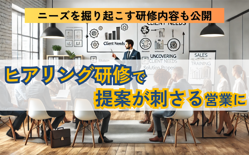 ヒアリング研修で提案型営業に｜潜在ニーズを引き出す実際の研修内容も公開