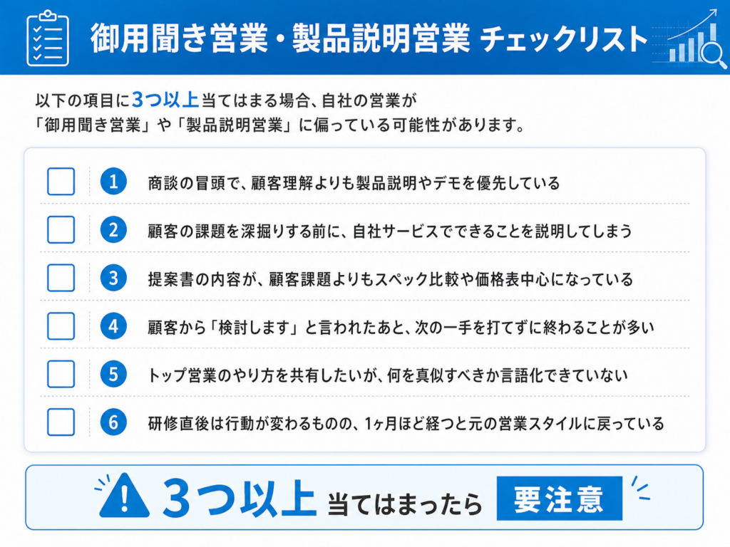 自社の営業スタイルを確認