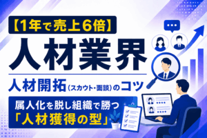【1年で売上6倍】人材開拓(スカウト・面談)のコツ|属人化を脱し組織で勝つ「人材獲得の型」